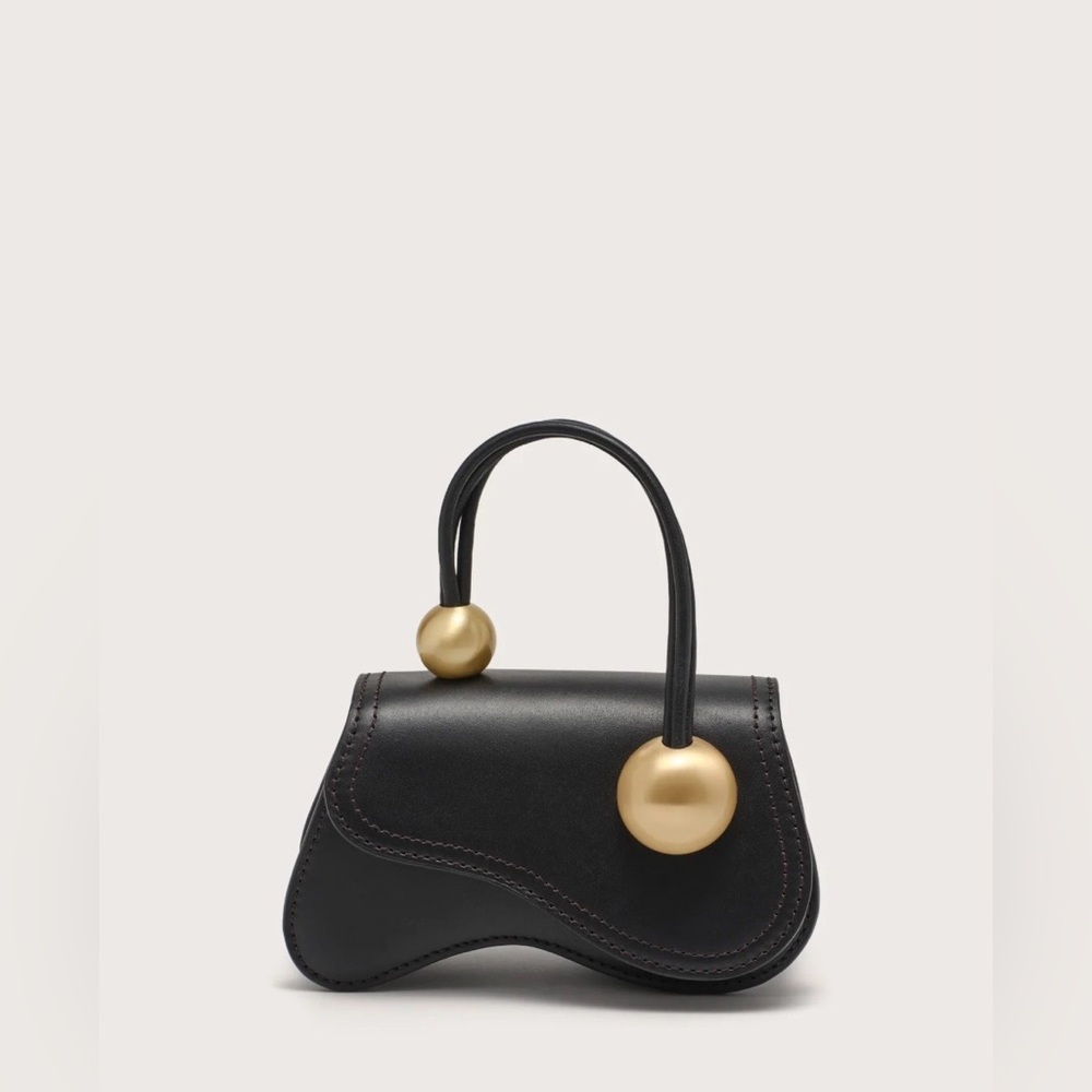 Cult Gaia Kazia Leather Crossbody Bag in Black - Picture 2 of 12